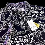 Robert Graham Geometric Floral Tribal Paisley Lightweight Short Sleeve Shirt XL