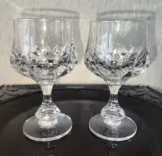 SPODE CRYSTAL Cordial GOBLETS GLASSES (2) NEW Collectible Antique