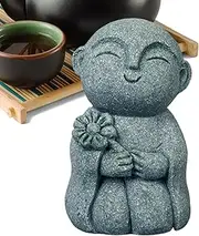 Buddha Garden Statue - Stone Buddha Statue for Outdoors,Zen Sculpture Spiritual Buddhist Ornament for Home Meditation Yoga Room Bedroom Bathroom Studio Patio Aquarium