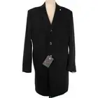 Luigi Bianchi Mantova NWT 100% Cashmere Thermo Coat Size 52 US L in Solid Black