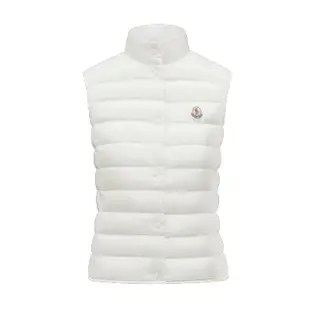 【MONCLER】女款 品牌LOGO 白色按扣羽絨背心(1號USA-S、2號USA-M、3號USA-L、4號USA-XL)