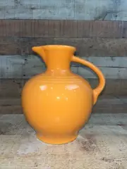 FiestaWare Fiesta Tangerine orange Carafe w/ handle pitcher jug vase Retired