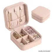 Pink Small Jewellery Box Organizer Leather Jewelry Storage Case Box Travel Portable