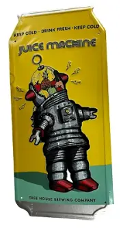 Tree House Brewing JUICE MACHINE Tin Tacker Wall Metal Sign 23X11 Garage NEW