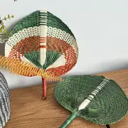 Handmade Palm-Leaf Fan Natural Straw Fan Bamboo Woven Fan Home Decoration