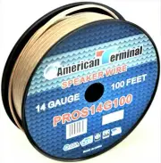 American Terminal PROS14100 14 Gauge Speaker Wire 100' 14 Gauge PRO PA DJ Car Ho