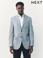 Light Blue Slim Fit Textured Smart Blazer (AP6790) | $144