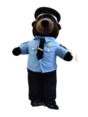 J.J.Wind Inc Patriot Bear Teddy Bear Plush US Customs Inspector Vintage 1993