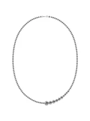 Balade | Ronda Long Bead Necklace in 925 Sterling Silver | The UNDONE