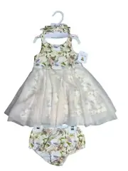Girls Renee Rode 3pc Set Dress Headband Bloomers New With Tags