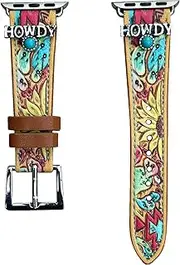 [Wonderent] Western Watchband for Apple Watch Size 38mm, 40mm, 41mm, 42mm, 44mm, 45mm and Series 8,7,6,5,4 and SE