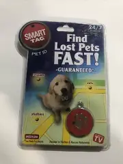 NEW SMART TAG PET ID-FIND LOST PETS FAST Size Medium : New Free Shipping C1