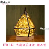 在飛比找PChome24h購物優惠-USB LED 火樹銀花夜燈-鑽石型(C-WF-LED024