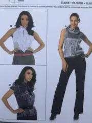 Burda Sewing Pattern 7726 Ladies Misses Fitted Blouse Size 8-18 Uncut