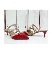 Rivet Muller high-heeled sandals 35,36,37,38,36.5,35.5 Brown