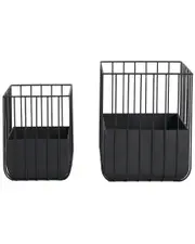 Mercana Verna Set of 2 Matte Wire Cage Planters