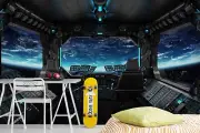 3D Space Spaceship Wallpaper Wall Murals Removable Wallpaper 899