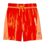 Russell Printed Shorts Size XXL 18 DRI POWER 360 Orange New Basketball Sport