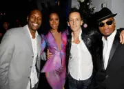 Actor Tyrese Gibson, singer Kelly Rowland, Clinton Sparks singer N- Old Photo