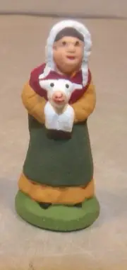 NEW Women with sheep, Carbonel Chip for Santons Marcel Carbonel Chip