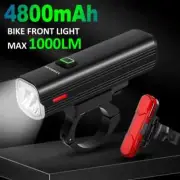 Flashlight For Bicycle USB Bike Front Rear Light Set Rainproof MTB Headlight New