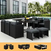 ALFORDSON Outdoor Dining Set 5/9/11/13 PCS Table Chairs Patio Wicker Furniture