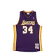 MITCHELL & NESS NBA SWINGMAN JERSEY SHAQUILLE O'NEAL LOS ANGELES LAKERS ROAD 1999-00