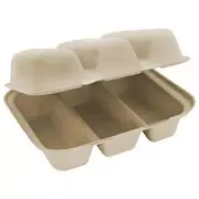 World Centric's Three Compartment Take Out Containers (Taco Box) (100)