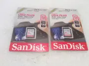 2x -SanDisk 32gb Ultra PLUS SDHC UHS-I Memory Card - New In Unopened Package Two