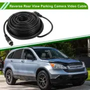 Reverse Rear View Parking Camera Video Cable 15m/49.21ft Black M12 1 Pcs