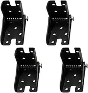 TopHomer 4Pcs Self-Locking Folding Hinge, 90 Degree Folding Table Legs Brackets, Modern Style, Steel, Electroplated Black