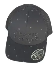 Travis Mathew Shipwreck Beach Snapback Golf Hat Black NEW NWT FlexFit 110