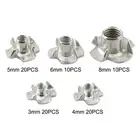 Set of 80 Four Claw Nuts Carbon Steel Design for Improved Connection Durability