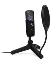 Emerson USB Gaming & Streaming Condenser Microphone with LED Lighting