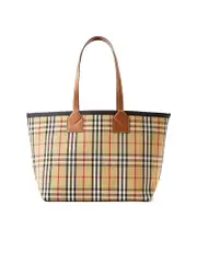 Burberry Medium London Tote in Briar Brown/Black