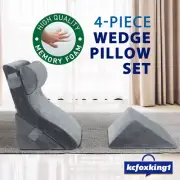 Wedge Pillow Memory Foam Neck Back Lumbar Support Leg Raiser Headrest Cushion
