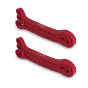 2x Bodyworx Strength Band Workout/Gym Fitness Elastic Loop Ultra Light 15mm Red