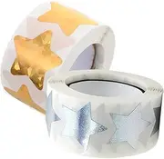 ROMISBABA 2 Rolls Delicate Adhesive Wedding Stickers Star Labels for Present Sealing for Parties and DIY Decorations Stickers Per and Material