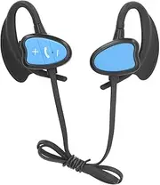 Open Ear Headphones, Underwater Swimming Headphones IPX8 Water Resistant, Noise Reduction Open Ear Earbuds with 32GB Memory for Diving Workout (Blue)