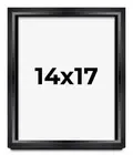 14x17 Shadow Box Frame Black | 1.25 inches Deep Real Wood Contemporary Shadowbox