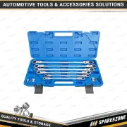 10 Pcs of PK Tool Extra Long Double Ratchet Head Ring Spanner Set with Adaptors