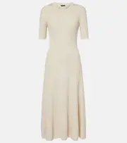 [Joseph] Joseph Ribbed-knit wool midi dress AU 12 beige
