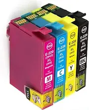 TAAUS Compatible Ink for Epson 220XL for Epson Expression Home XP-220 XP-320 XP-324 XP-420 Workforce WF-2630 WF-2650 WF-2660 WF-2750 WF-2760 (1BK,1C,1M,1Y) 4 Pack