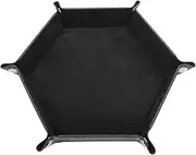 Dice Rolling Tray - Dice Tray - Dice Holder and Rolling Mat, Hexagonal Dice Tray and Storage, Portable Board Game Storage Tray for Family, Friends, RPG , Christmas and Others