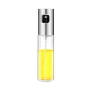 Stainless Steel Oil Spray Glass Bottle Vinegar Salad Barbecue Silver Oil & Vinegar Dispensers