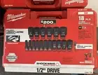 Milwaukee Shockwave 1/2" Drive SAE 6 Point Impact Socket Set - Red (49-66-7093)