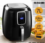 1800W Air Fryer LCD 80-200°C 7L Oil Free Digital XL Turbo Cooker Oven Timer