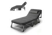 OZNALA Single Mattress Folding Bed Recliner Bedding Portable Foldable Camping Cotton
