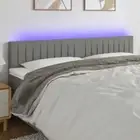 Stylish Dark Grey LED Fabric Headboard 160 cm Modern Design Home Decor