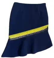 NEW Christopher Kane Neon Asymmetrical Skirt LOOP Sz LARGE Made In Italy NWT